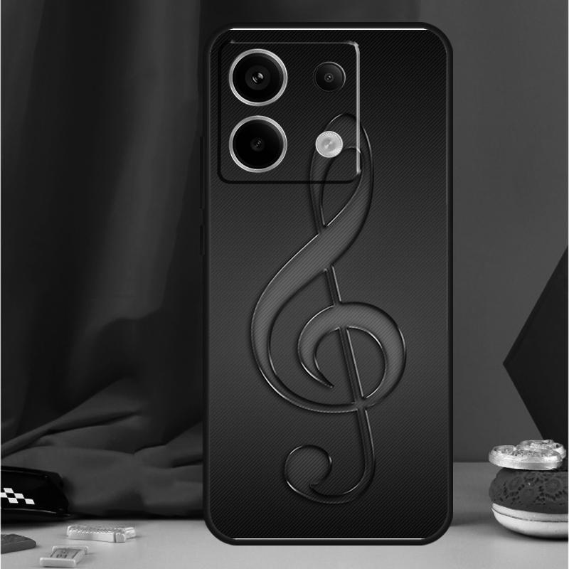 Treble Clef Music Note Case For Xiaomi Redmi Note 13 Pro 12 11 9 10 Pro 12S 11S 10S 9S Redmi 12 10C 12C 13C Cover