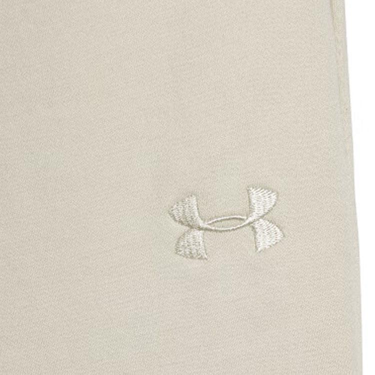 Under Armour L4L Elevated Solid Color Drawstring Fleece Training Jogger Pants Women Bottoms Dusty-Pink Gray 1388058-273