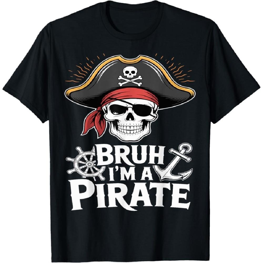 

Bruh I m A Pirate Funny Lazy Halloween Costume T-Shirt XXXXXL чорний