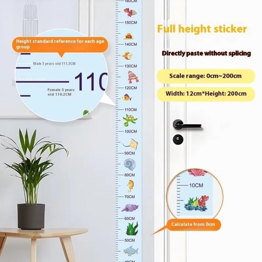 Wasserdichter Höhenmess-Aufkleber 2M Höhe Höhenmessband Kinderwachstumsdiagramm Für Baby