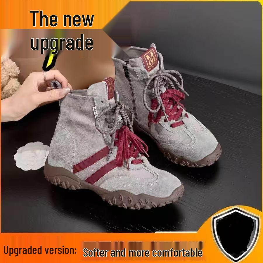 Niche Women's 6cm Height-Boost High-Top Sneakers for Autumn/Winter 2025