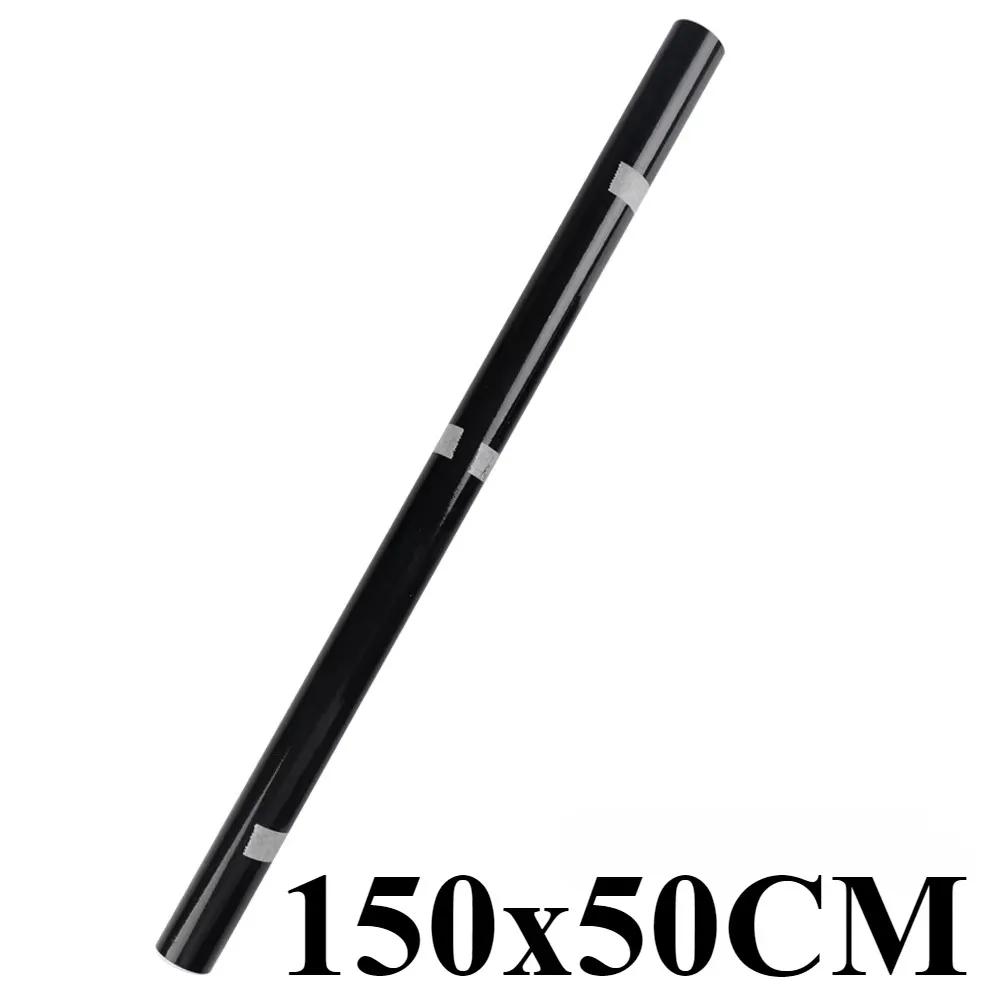 Self Adhesive Vinyl Sticker Bubble Free for Window Trim Mirror Car Motorcycles Bicycle Laptop Piano Black Glossy Vinyl Wrap Film