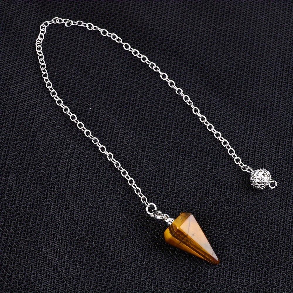 Spirit Pendulum Natural Crystal Pendant Treatment Point Pendulum Weika Meditation Semi Gem Jewelry Gift