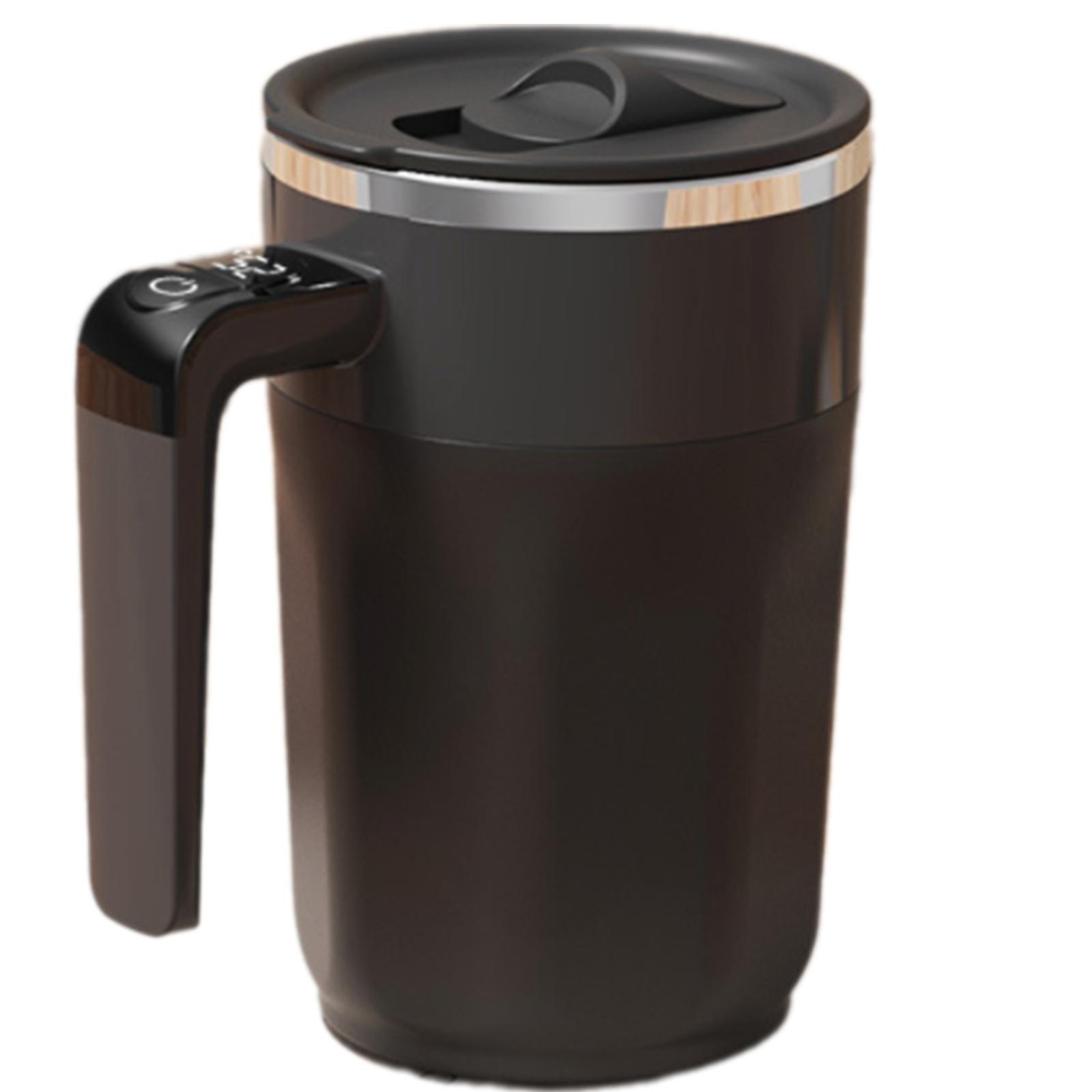 

USB Rechargeable Mixing Coffee Mug Automatic Stirring Cup with Digital Temperature Display for Office and Home Use чёрный