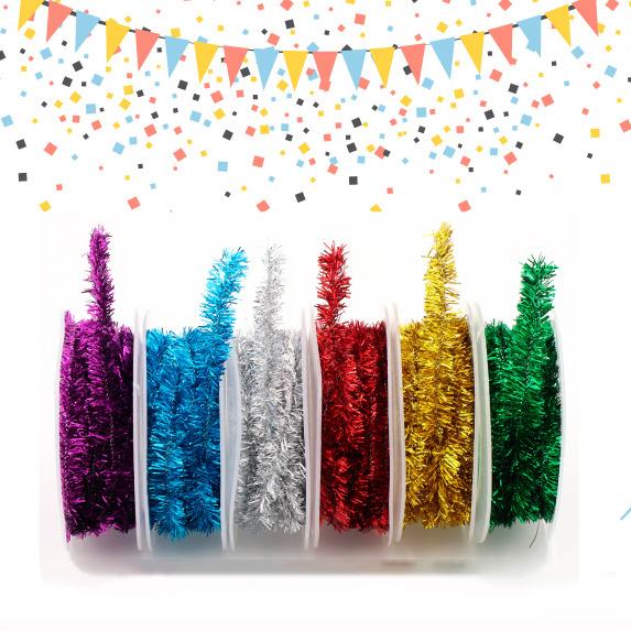 DIY Weihnachten Kunststoff Farbstreifen Weihnachten Dress Up Vase Dress Up Urlaub Party Dress Up Buntes Band Feiertagsfeier Zubehör