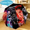 Custom Name Umbrella Post Malone Artwork Umbrella 8-Frame for Travel, Camping, Casual Lightweight Portable, Essential for Family Gifts