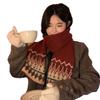 New Christmas birthday gift red scarf women's winter versatile natal year knitted wool warm scarf tide