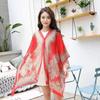 Womens Lightweight Floral Print Sun Protection Scarf Shawl Cycling Driving Beach UV Shield