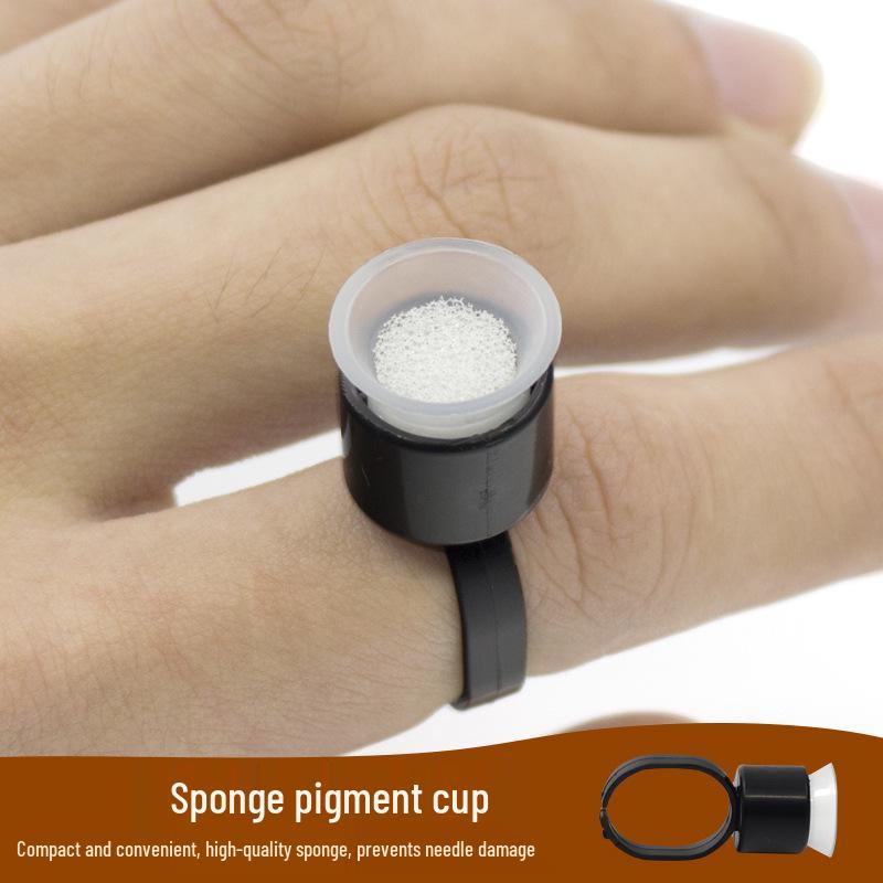 Disposable Microblading Pigment Ring Cups for Eyebrow, Eyeliner, and Eyelash Extensions - 100 Pieces