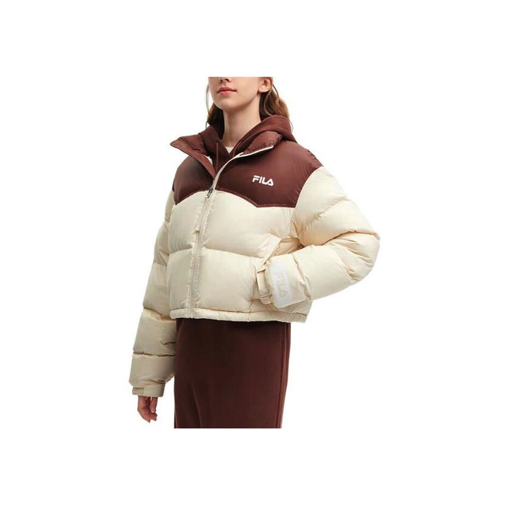 New FILA Down Jacket Women's Wheat Straw Beige F51W349901F-BG