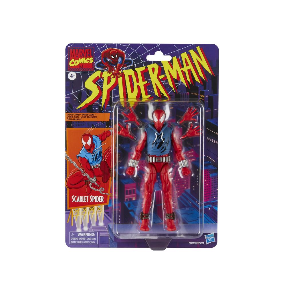 Hasbro Marvel Legends Series Scarlet Spider Comics Collectible Action Figure Authentic Spider-Man 6-inch (15cm) F9022,