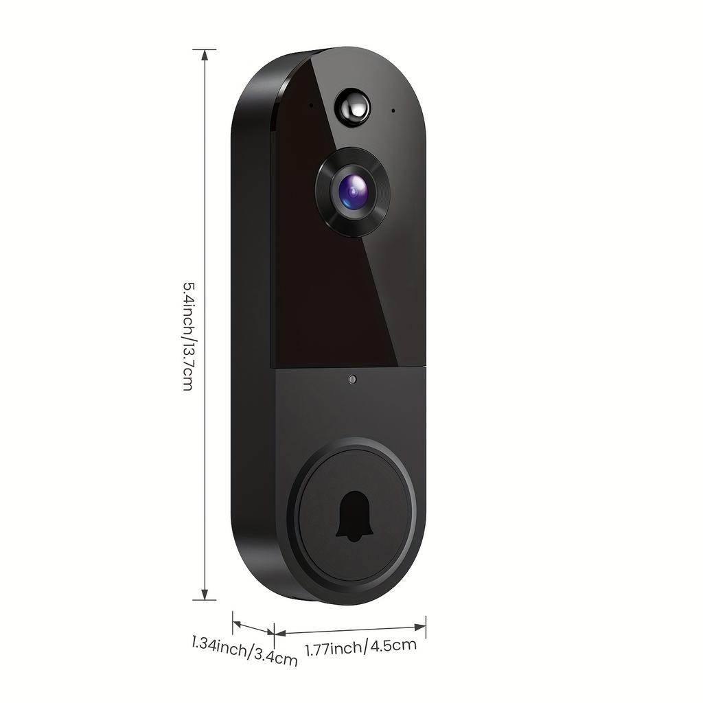 Wireless Video Doorbell Camera, AI Human Detection, 2-Way Talk, Night Vision, Cloud Storage, Indoor Outdoor Surveillance
