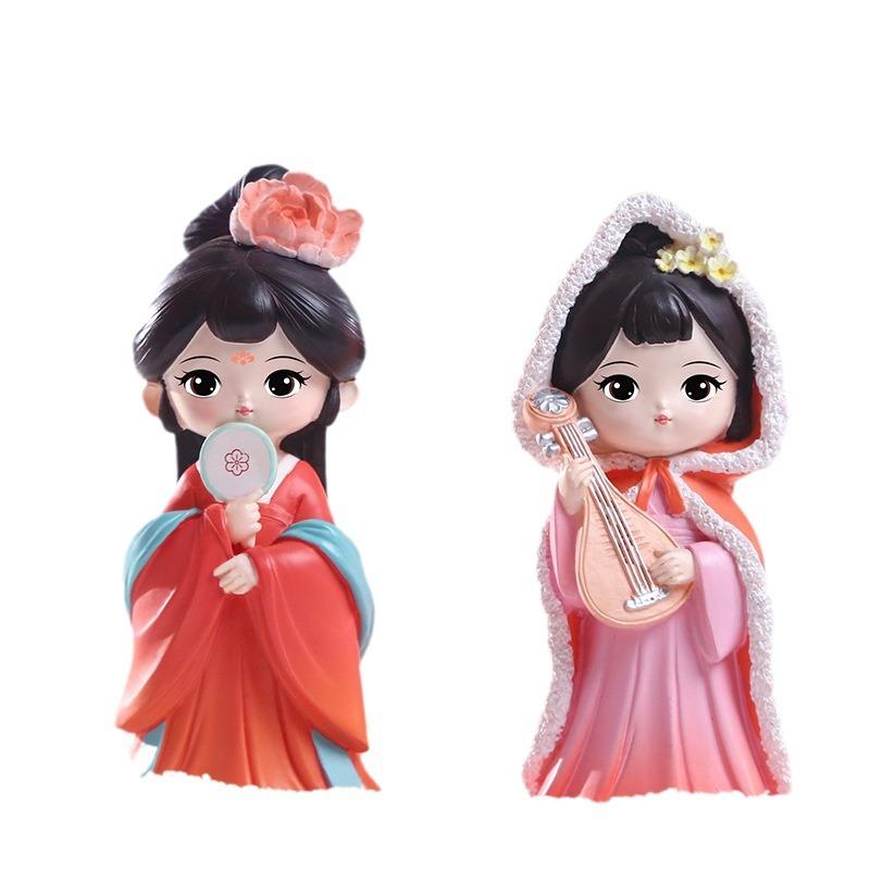 Beautiful Women Ornaments Souvenir Girl Resin Doll Desk Accessories Decorative Figurine Xi Shi Diao Chan Da Ji Table Decoration