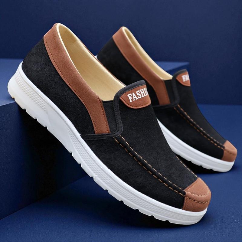 

Men s Casual Slip-on Loafers Lightweight Breathable Comfortable Walking Shoes for Daily Wear 39 чёрный