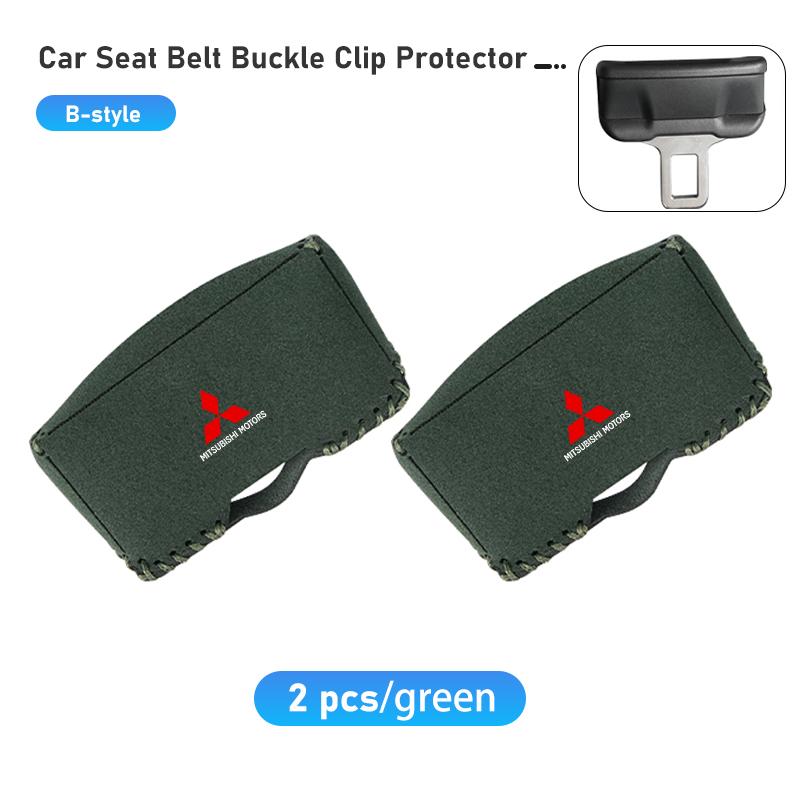 Car Seat Belt Buckle Protective Cover Safety Belt Plug Clip Case Accessories For Mitsubishi Outlander Lancer L200 ASX Pajero