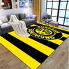 Borussia Dortmund Pattern Rug, Indoor/Outdoor Mat, for Picnic, Gameroom, Bedroom, Office, Living Room, Home Decor Carpet, Birthday Gift
