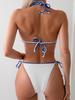 2024 Women's European & American Backless Halter Bikini: Sexy, Slimming & High-End Split Swimsuit