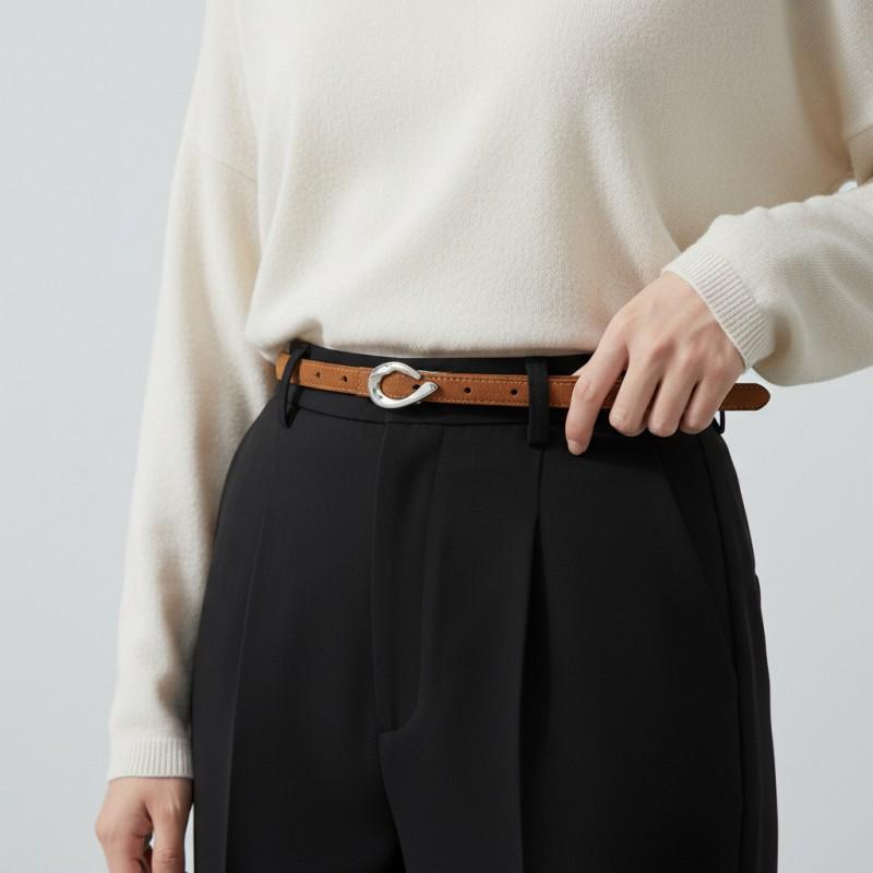 Womens Genuine Leather Belt Fashion Casual Versatile Jeans Suits
