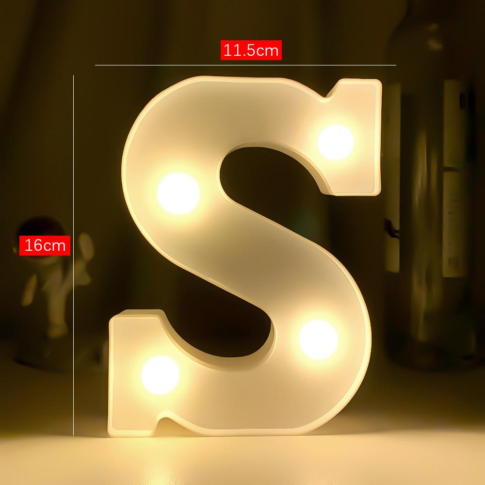 Creative Luminous Digital Number Letter Light AAA Battery Powered Lamp Night Light for Christmas Wedding Birthday Party Decor