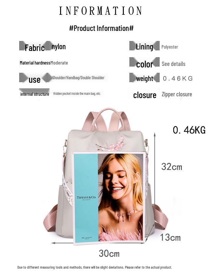 Trendy 2025 Large-Capacity Women's Embroidered Shoulder Bag and Backpack