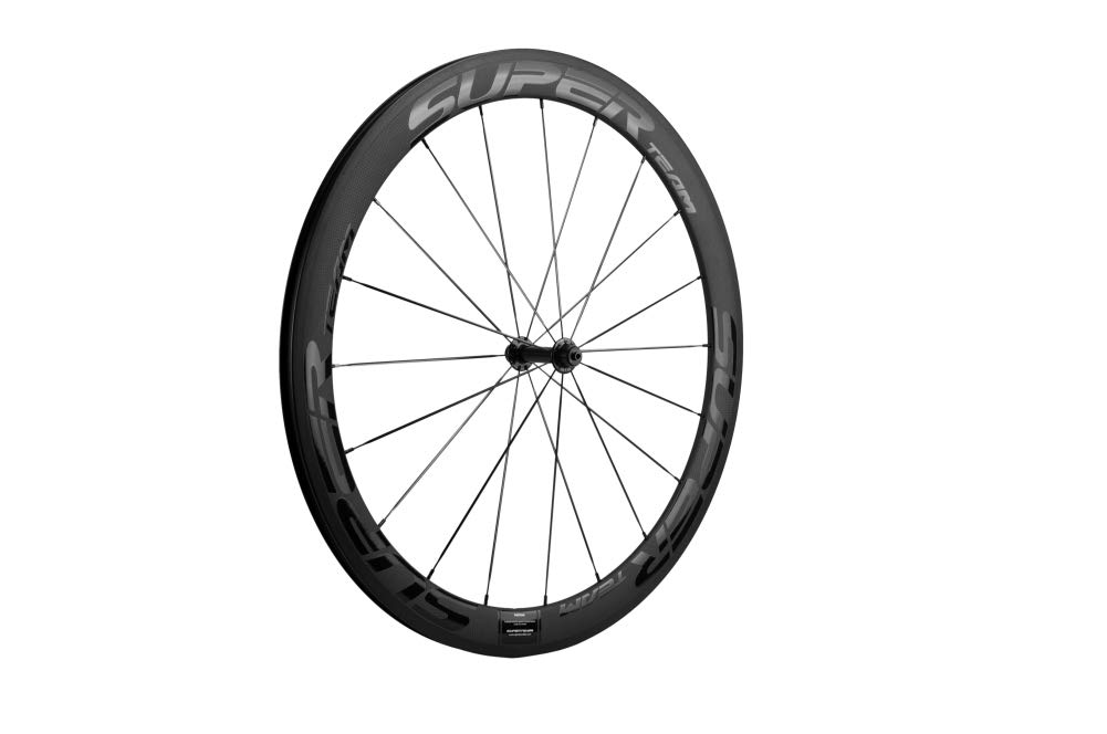 Superteam Carbon Laufräder 50mm Drahtreifen 700c Fahrradlaufräder (Helles Schwarz) - 1 Paar