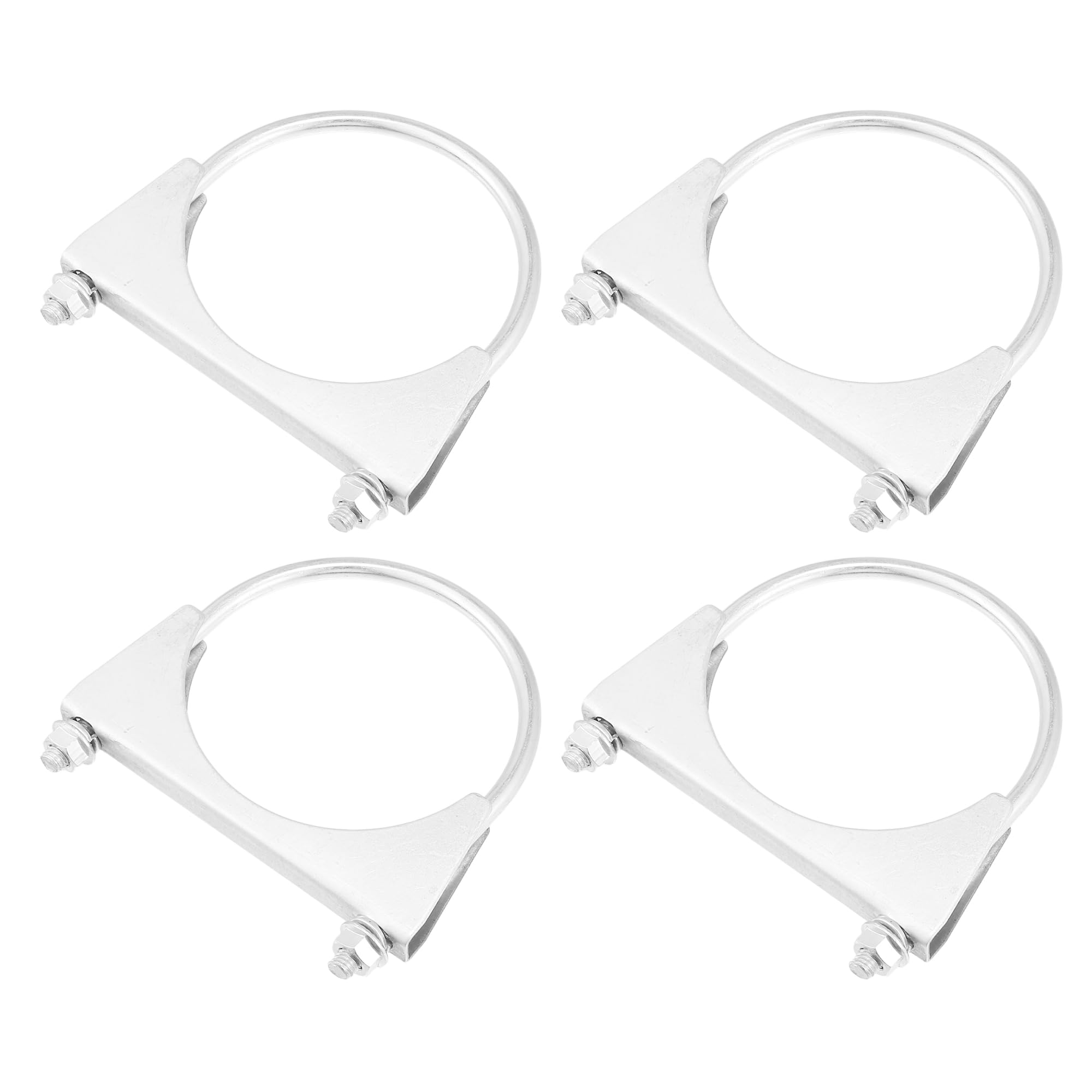 Hihaha 4 Pcs Round U Shape Muffler Exhaust Clamp Bolt Clip Universal Auto Truck Ship Inner Diameter 4 Pcs