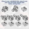 64 Pcs Battery Bolt Square Nut Kit Battery Bolts And Nuts, M6 304 Stainless Steel Motorcycle Battery Terminal Nuts And Bolt Kit,M6X10/12/14/16Mm