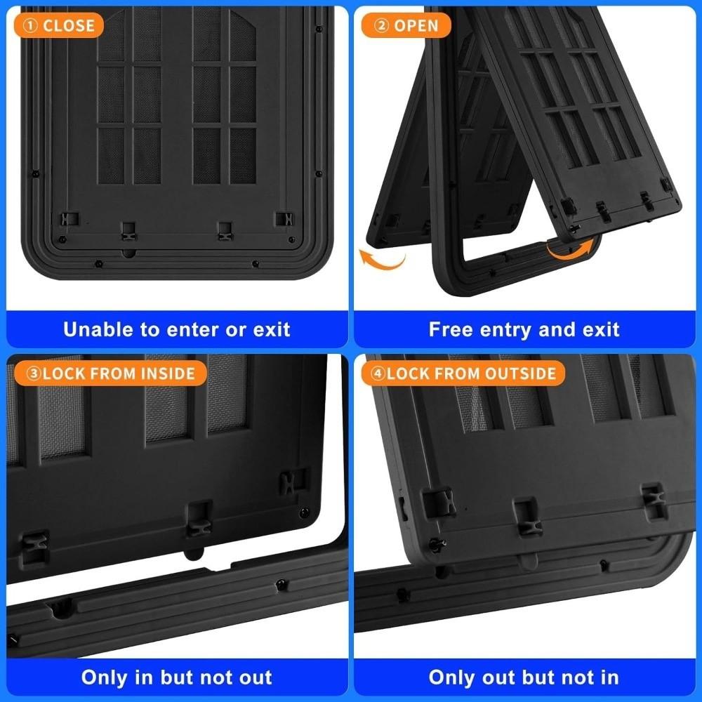 Self-Closing Dog Screen Door Reinforced Dog Sliding Door Screen Pet Lockable Screen Door  Patio