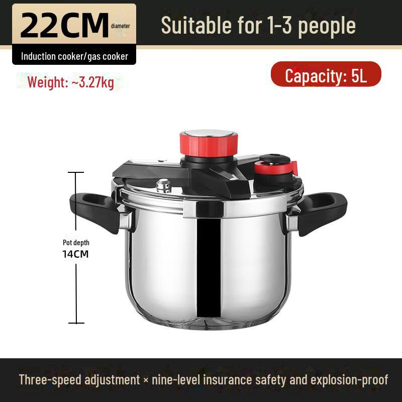 Explosionsgeschützter Schnellkochtopf aus deutschem Edelstahl 316, induktionskompatibel, großes Fassungsvermögen, lebensmittelecht.