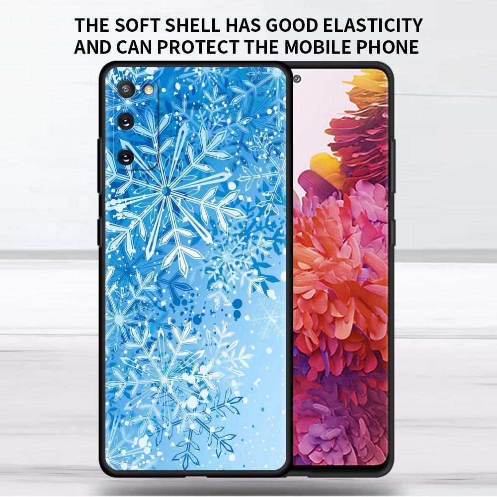 Snow White Snowflake Case For Samsung Galaxy Note 20 Ultra 10 Plus Lite 9 8 A50 A70 A30 A20e A20 A40 A10 A10e A60 Phone Cover