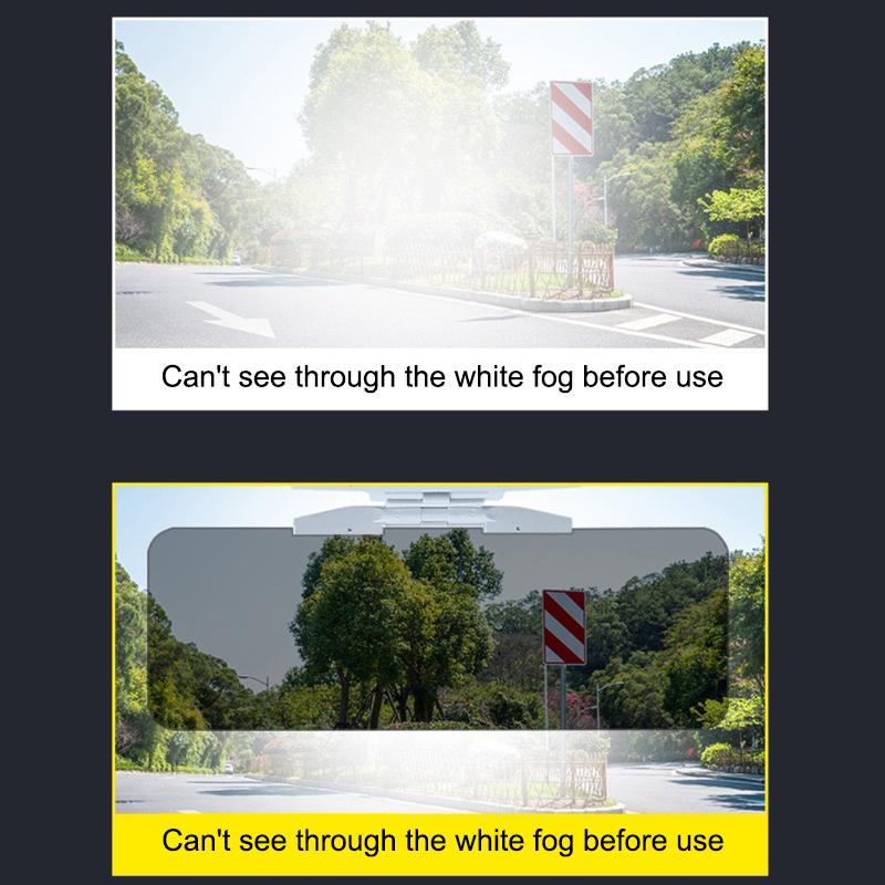 SEAMETAL 2 In 1 Car Sun Visor HD Anti Glare Dazzling Goggle UV Blocker Day Night Vision Clear View Driving Mirror
