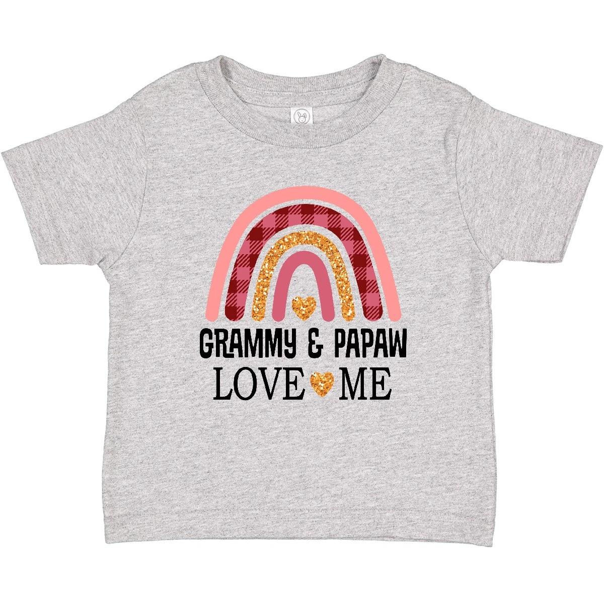 Inktastic Grammy And Papaw Love Me Girls Granddaughter Baby T-Shirt Boho Cute 100