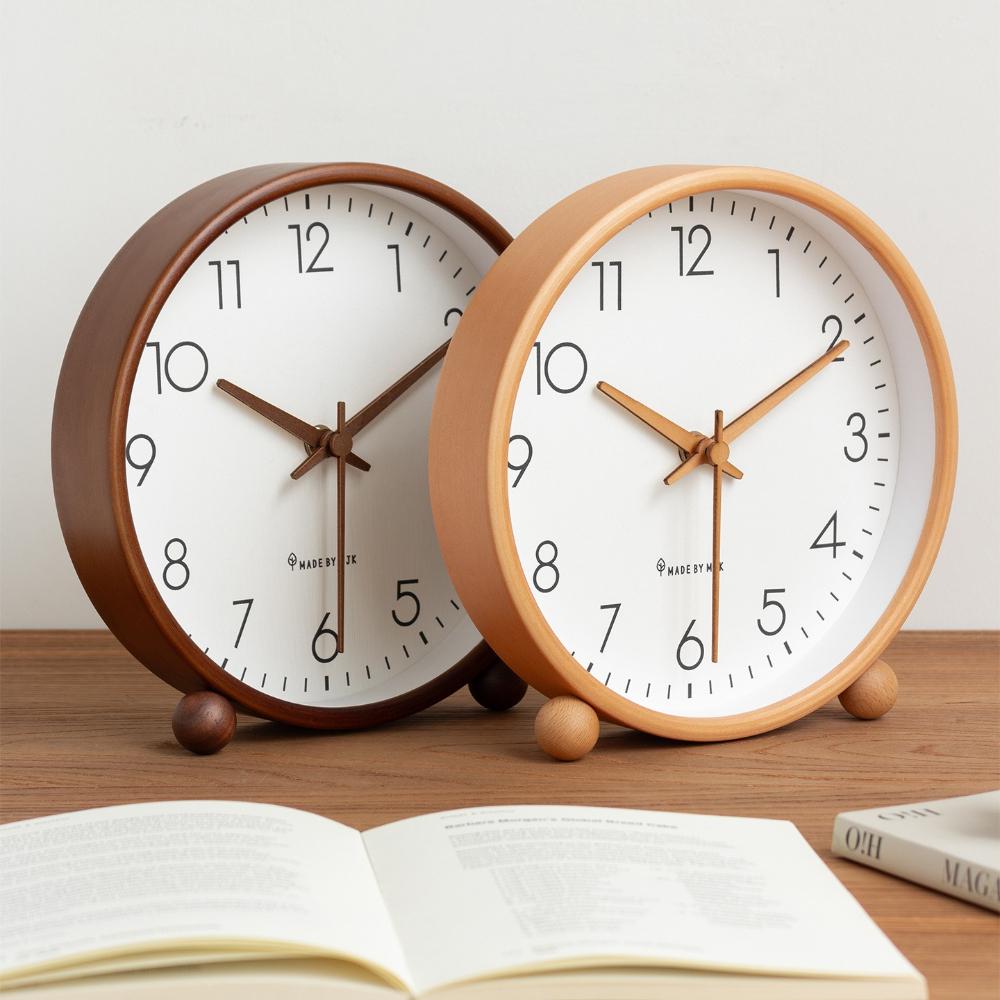 High-end Wooden Desk Clock 8/10 Inch Solid Wood Table/Wall Clock for Home Decor Study Room Living Room Office Desk /Wall Clock