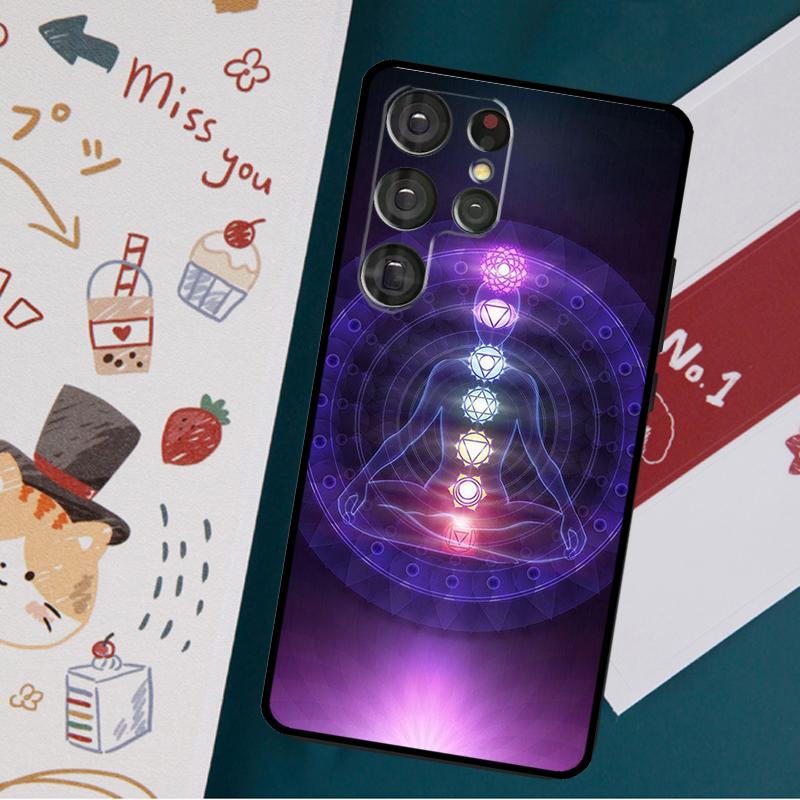 Mandala Chakra Insist Yoga Case For Samsung Galaxy S23 S22 S21 Ultra S20 FE Note 20 Ultra S8 S9 S10 Note 10 Plus Cover