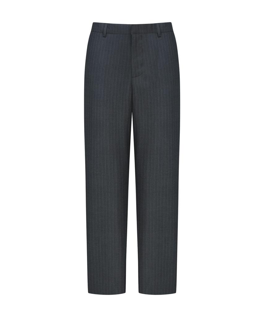 PRAIRIE Striped Tapered Slacks (Gray)