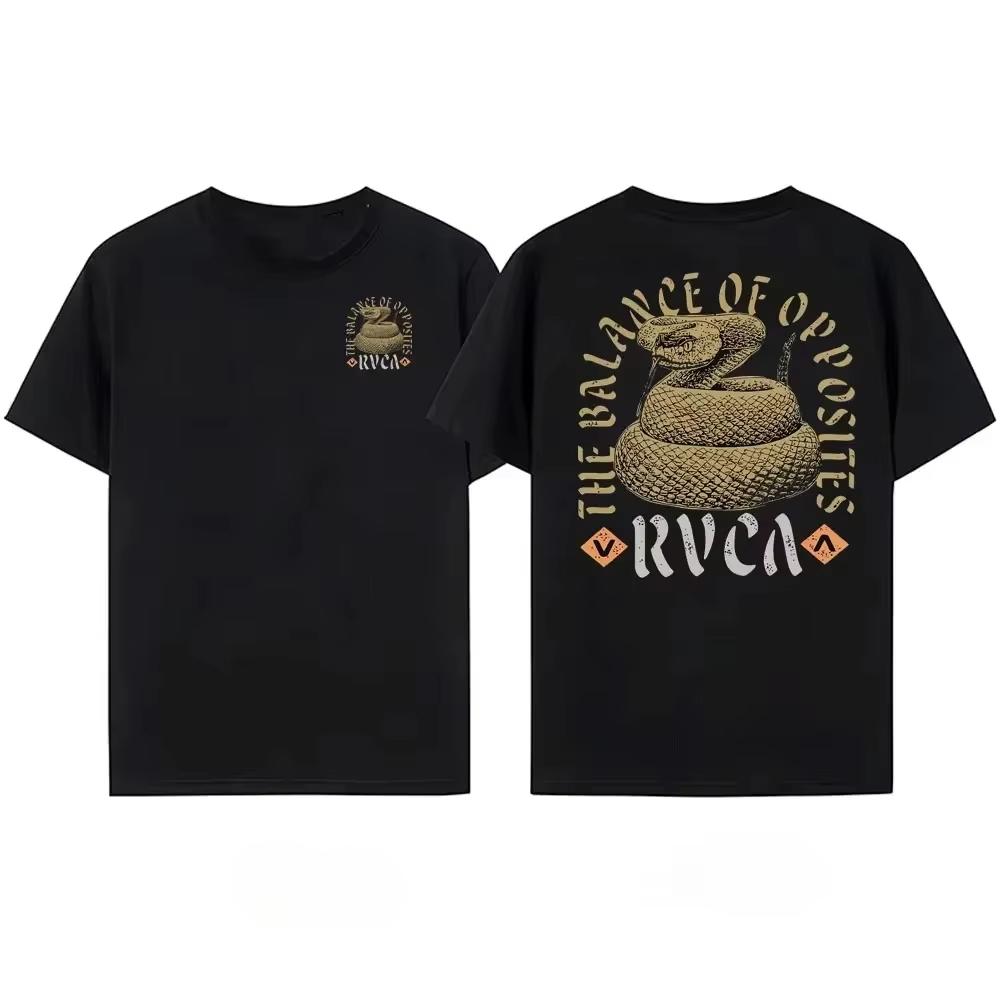 Motorrad 2025 Herren Muster Kurzarm T-Shirt Vintage Street Fashion Herren Lässig Kurzarm Streetwear