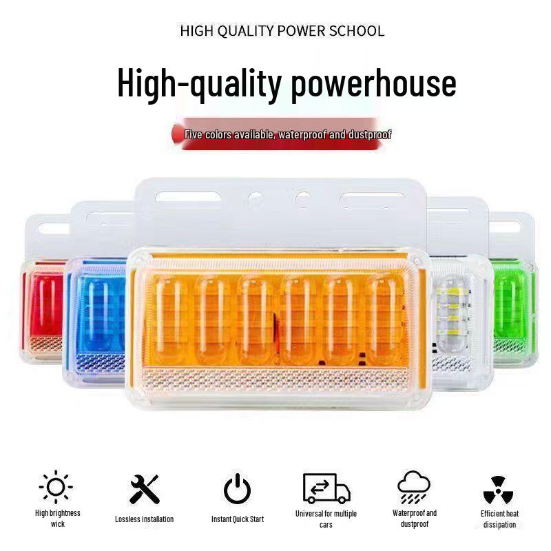24V/12V Waterproof Super Bright Truck LED Side Lights - New 6D Enhanced Ground Illumination Marker Lights