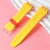 19mm Silicone Soft Bracelet for Swatch Colorful Rubber Watch Band  Sport Replacement Wrist Strap Accessories