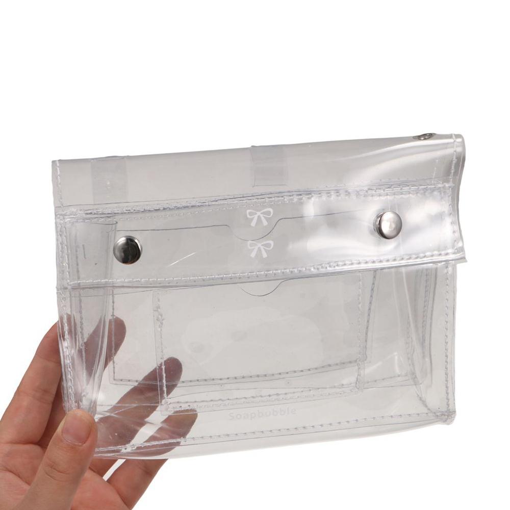 Large Capacity Pencil Case Transparent Stationery Bag Ladies Girls PVC Pencil Bag  Makeups