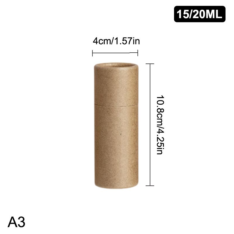 1 Stück Leere Dicke Runde Rindsleder Leere Papierröhre Ätherisches Öl Rollerflasche Verpackungsbox Für Öl Parfüm Behälter