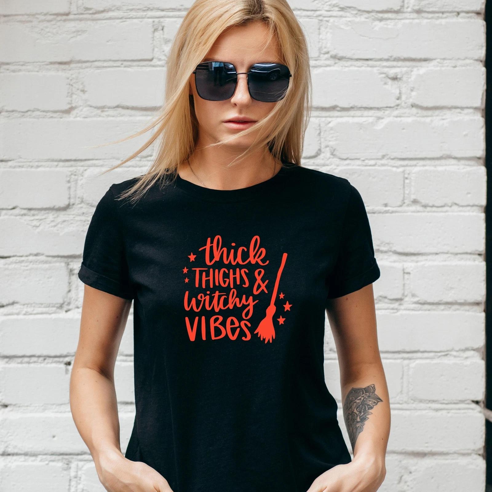 WITCHY VIBES T-Shirt, Amber Motif, HALLOWEEN, Fall Autumn , Unisex/Lady Fit S