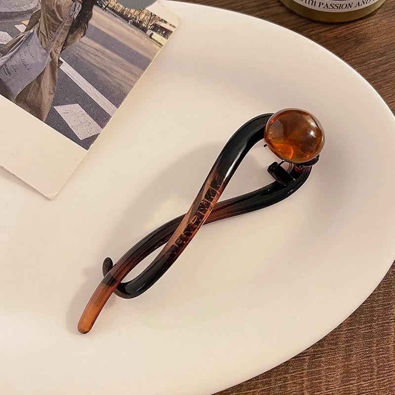 2024 Elegant Korean-Style Hairpin: Large Twist Duckbill Clip for Half-Tied Updos