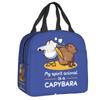 Fiambrera Portátil Personalizada de Capibara para Mujer, Termo Refrigerador Antifugas, Bolsa de Almuerzo Térmica Aislante para Escuela, Niños, Estudiantes