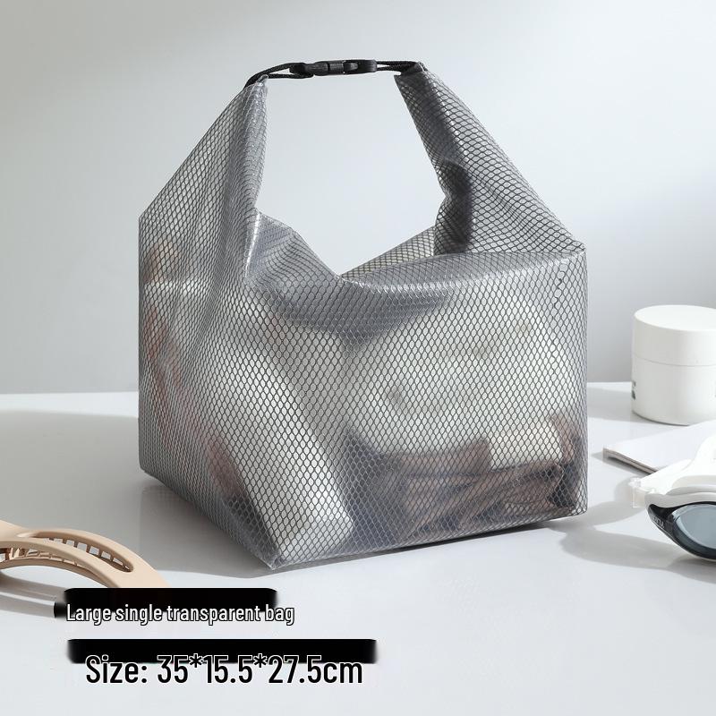 Large Capacity Women's Makeup Bag - Portable, Multi-functional, Buckle Design, for Swimming, Toiletries, Handheld, Souvenir Storage