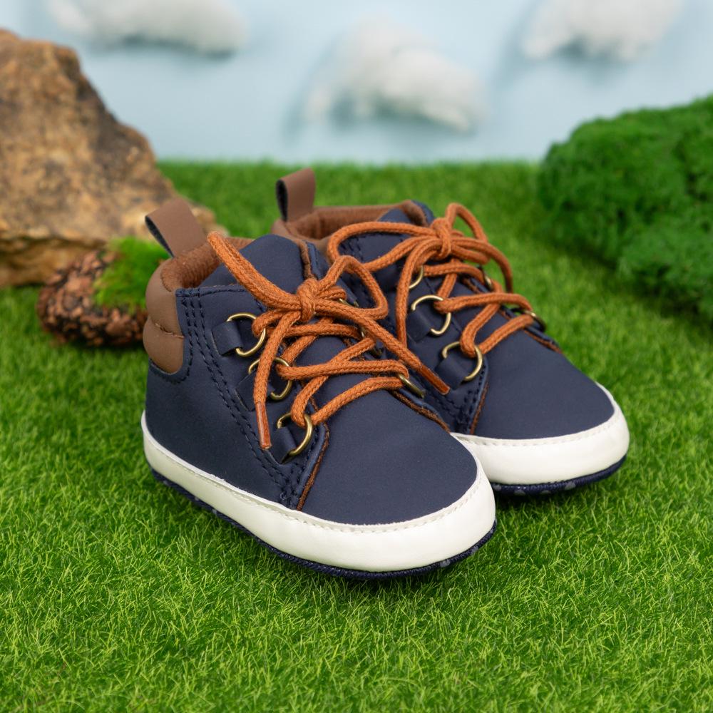 High-Top Soft Sole Baby Walking Shoes for 0-1 Year Olds - Casual Sports Style