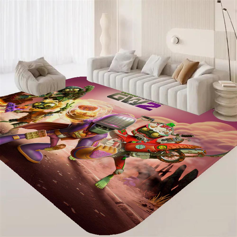 P-plant Vs Z-zombie Floor Mat Rectangle Anti-slip Home Soft Badmat Front Door Indoor Outdoor Mat Hotel Decor Mat