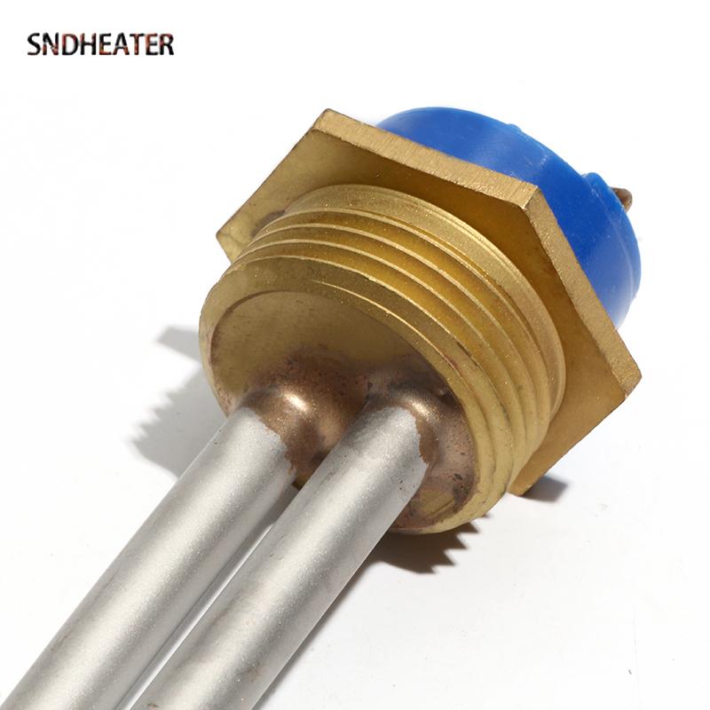 SNDHEATER G1 NPT Copper Thread 110V 220V 380V Immersion Water Heating Element 1KW-6KW Folded Tube Solar Underwater Heater Boiler
