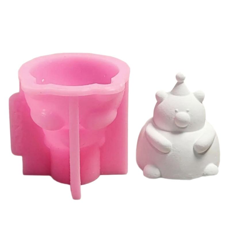 Bear Animal Statue Silicone Candle Molds for Epoxy Resin Candle Soap Making Home Decoration Gypsum Silicone Molds