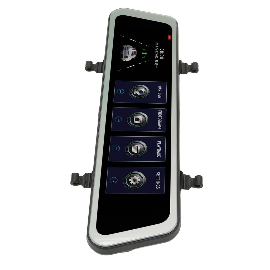 10.3in Rrview Mirror Back Camera Dual Lenses Parking Monitoring G Sensor Recording Voice Control