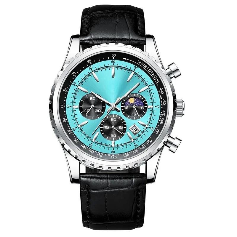 New Mens Watches Top Brand Luxury Men Wrist Watch Leather Quartz Watch Sports Waterproof Male Clock Relogio Masculino+Box